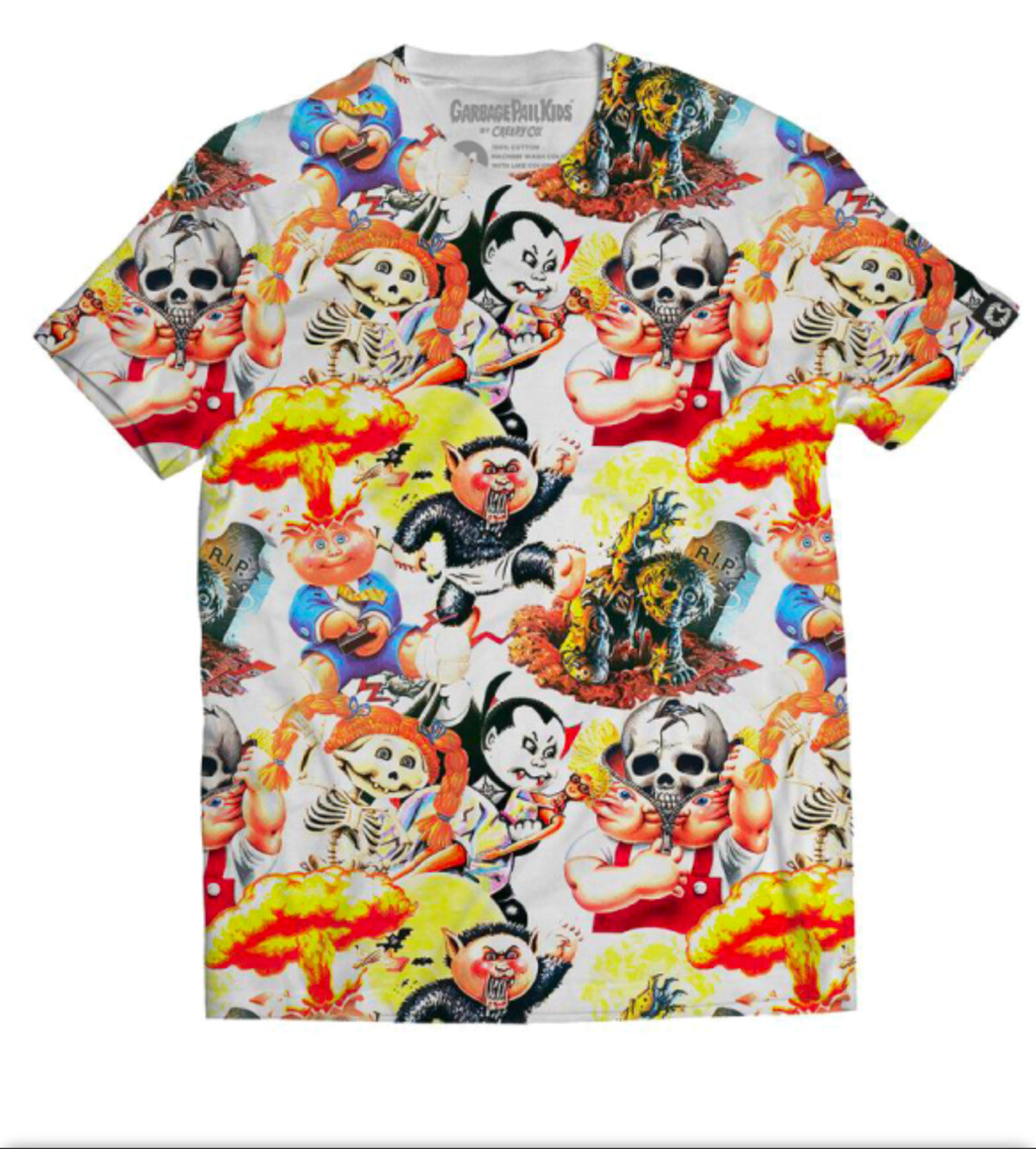 Creepy Co. Garbage Pail Kids White/Multi Tee Shirt XXL GPK Characters Brand New gallery