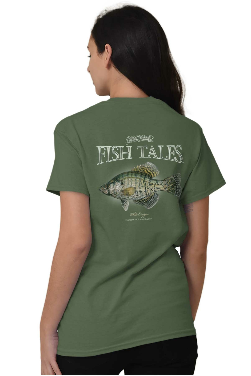 Gill McFinns White Crappie Fishing Trip Gift Womens or Mens Crewneck T Shirt Tee gallery