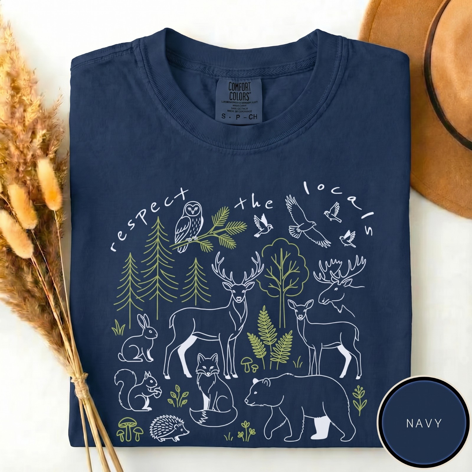 Comfort Colors Respect The Locals Shirt, National Park Tee, Camping T-Shirt gallery