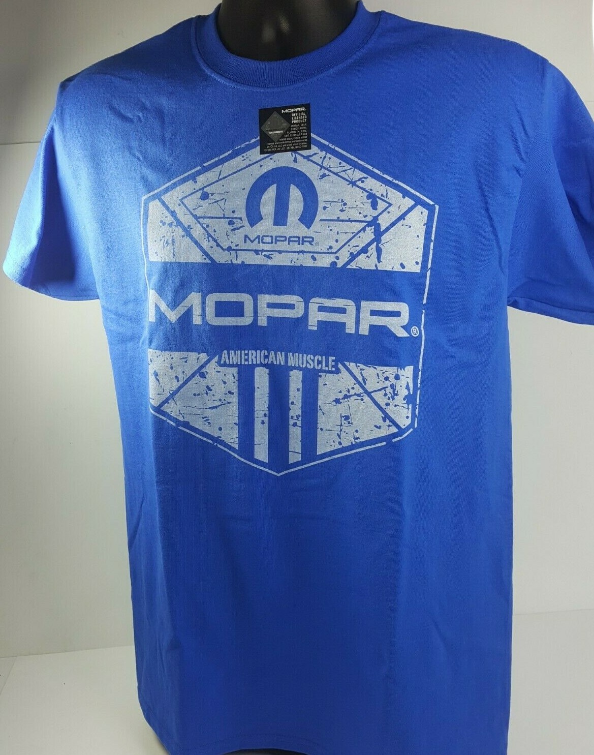 Blue T-Shirt - Mopar American Muscle w/ Blue M Logo / Emblem (Licensed) gallery