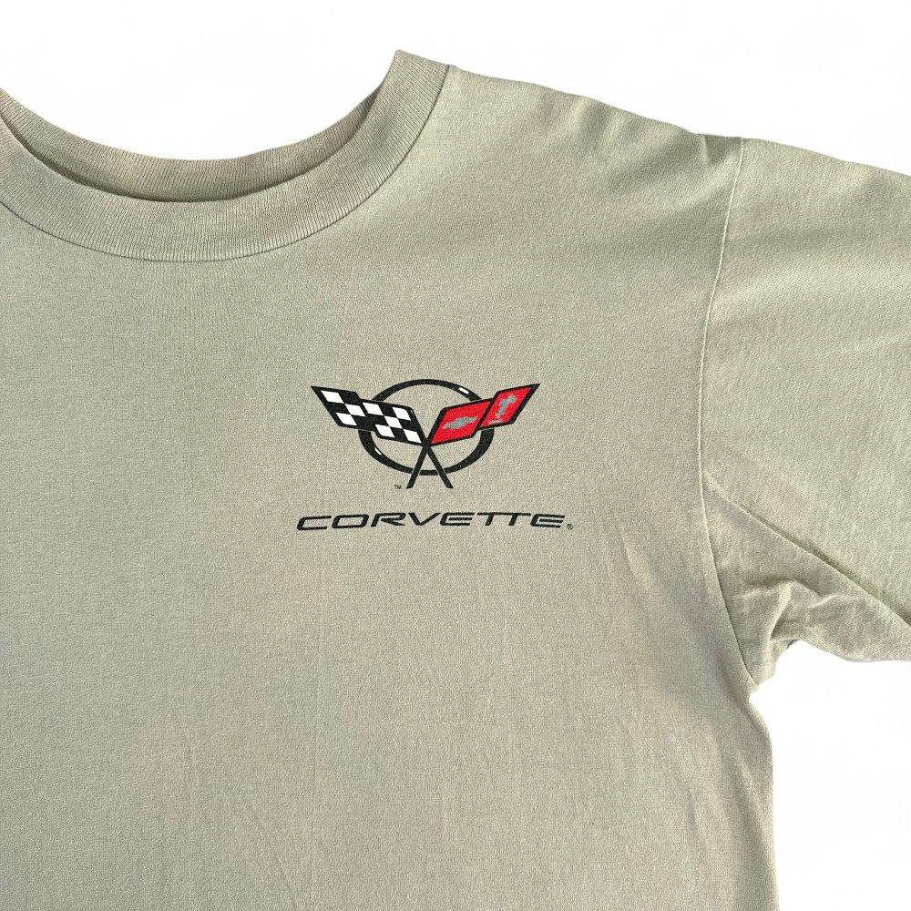 Vintage Corvette Shirt Adult MEDIUM Brown Graphic Logo Classic Sports Car 90s gallery