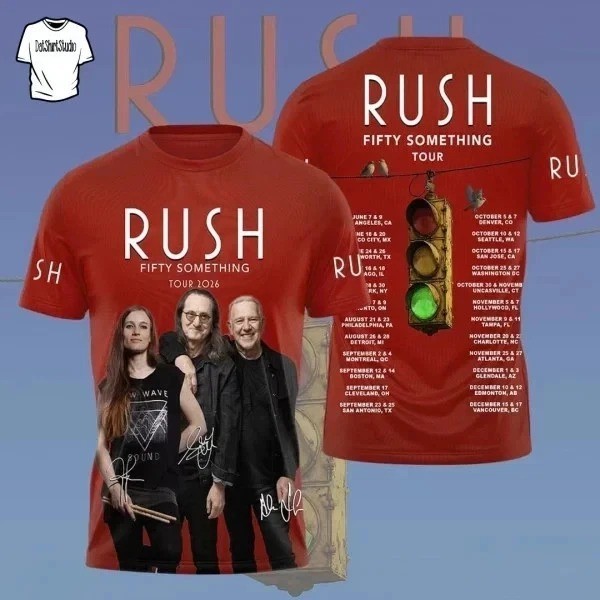 Rush 2026 Fifty Something Tour 3D T-Shirt Rock Band Graphic BB921 gallery