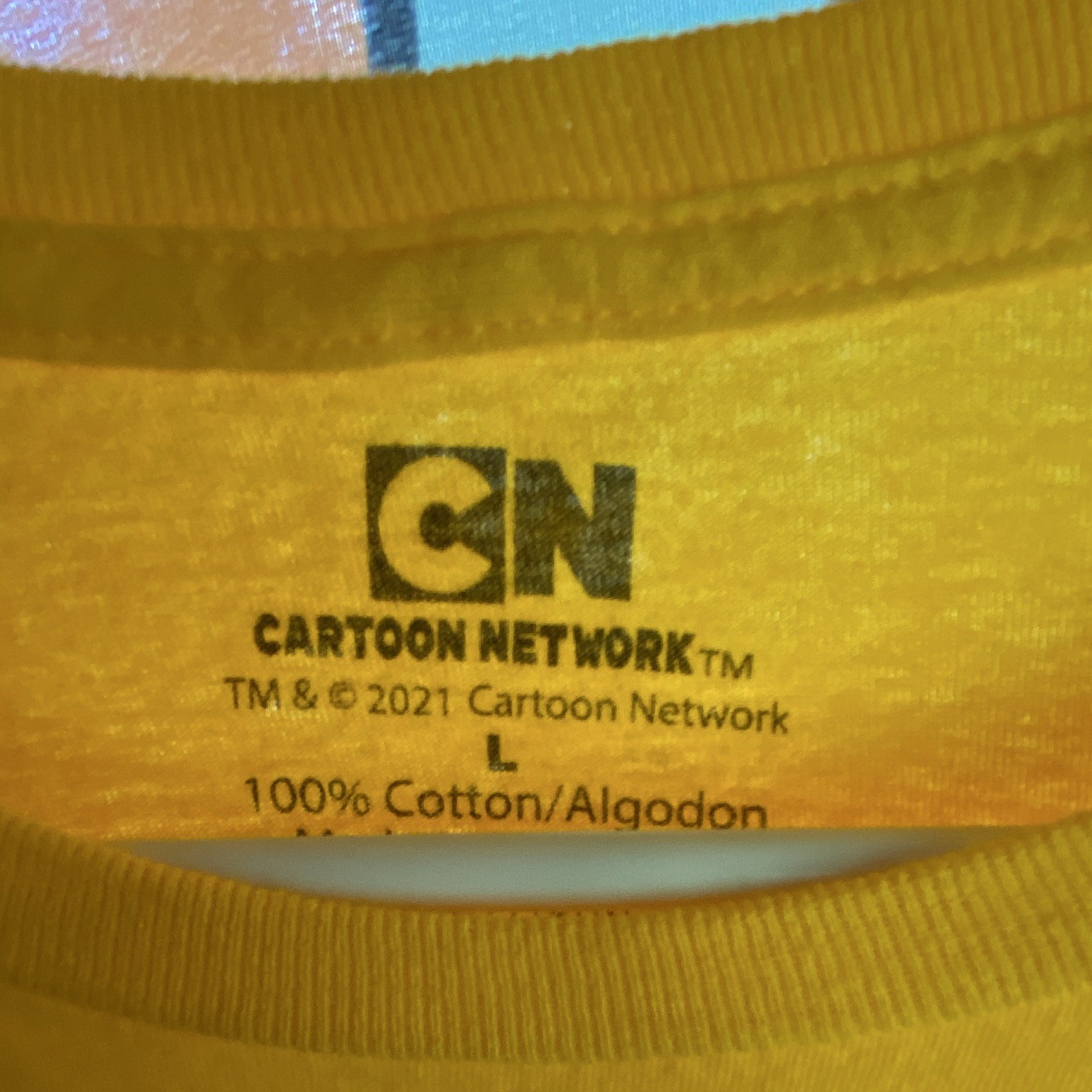 Cartoon Network Men's L Yellow Graphic Logo Crew Neck Short Sleeve Cotton Tee gallery