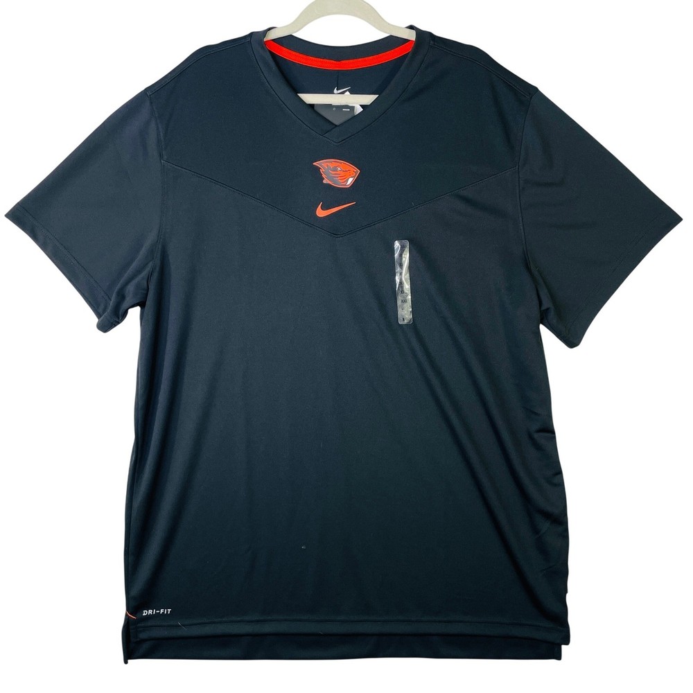 Nike Oregon State Beavers Dri-FIT Shirt Mens XXL Black On Field Apparel UPF 40+