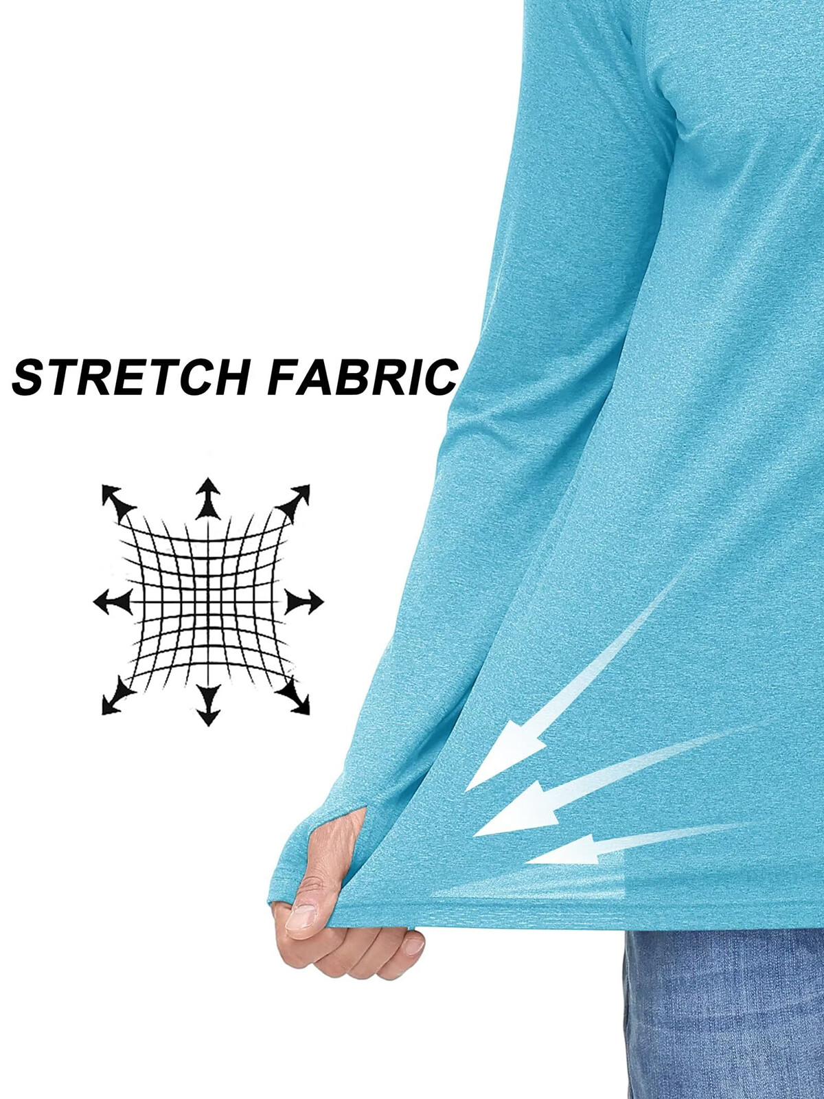 Men's UPF 50+ Sun T-Shirts Hooded Long Sleeve UV Protection Workout Fishing Tops gallery
