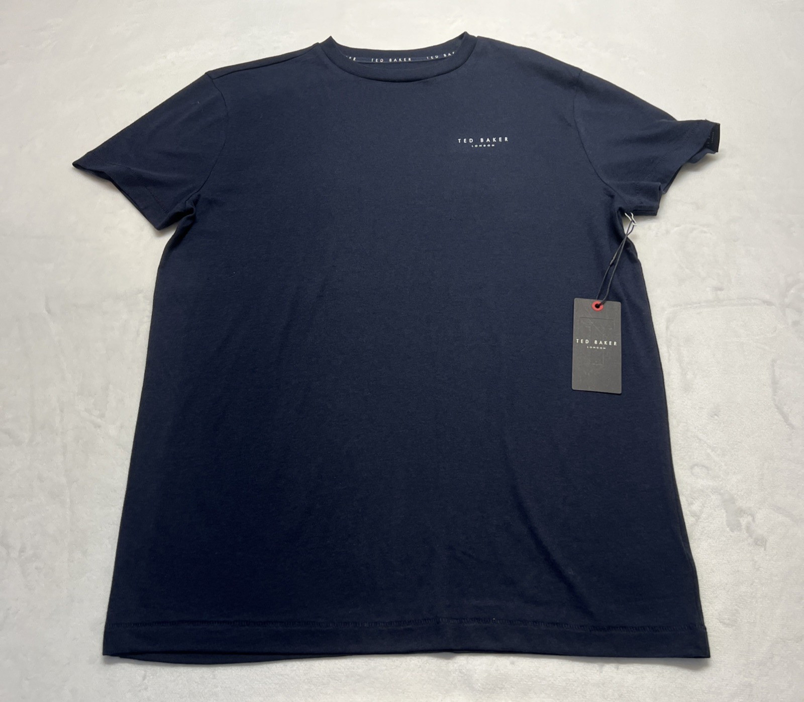 NWT Ted Baker Mens S London Logo Tee Lounge T-Shirt Navy Blue Short Sleeve gallery
