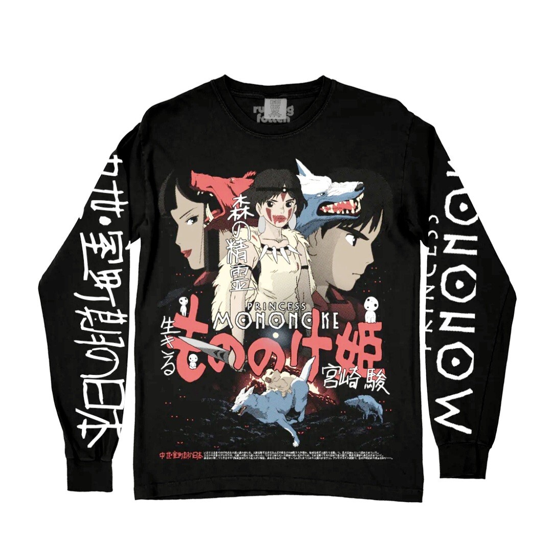 Rucking Fotten Princess Mononoke Forest Gods Long Sleeve Shirt New Sealed XL