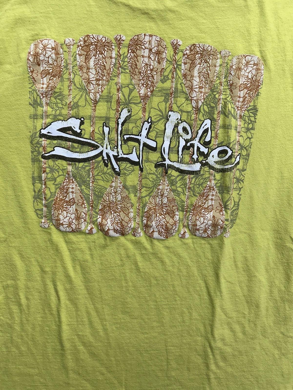 Salt Life Fishing Graphic T Shirt Short Sleeve Adult M Safety Yellow gallery