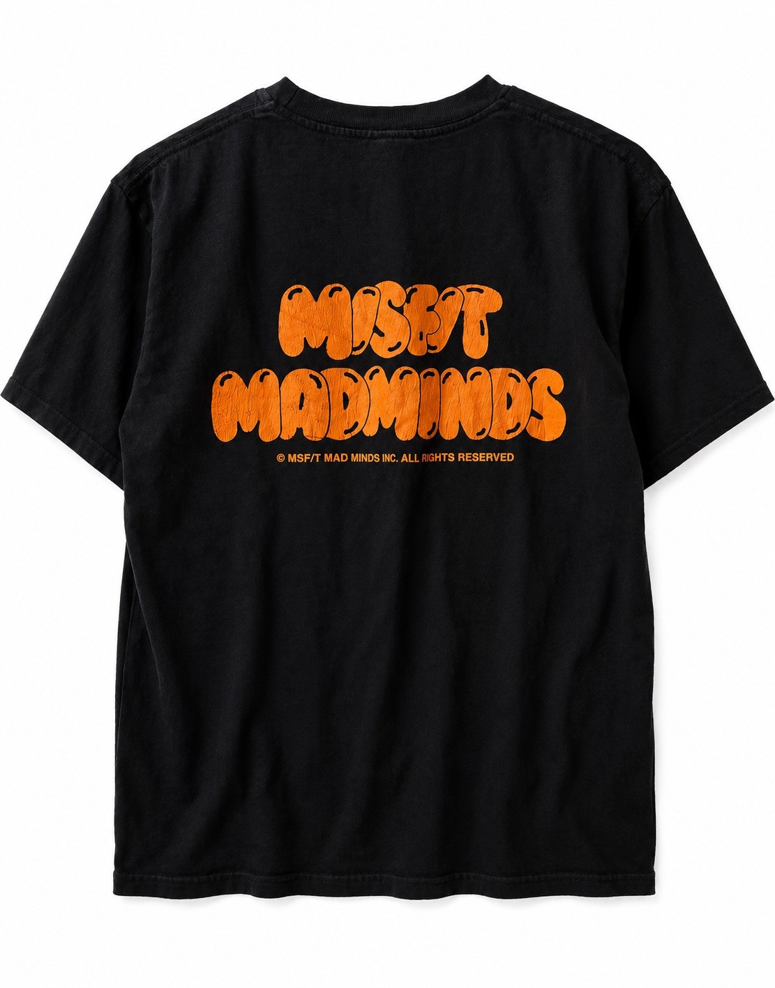 M/SF/T Misfit Mad Minds Take It Easy Mens T-Shirt Sz L Black Orange Graphic Tee