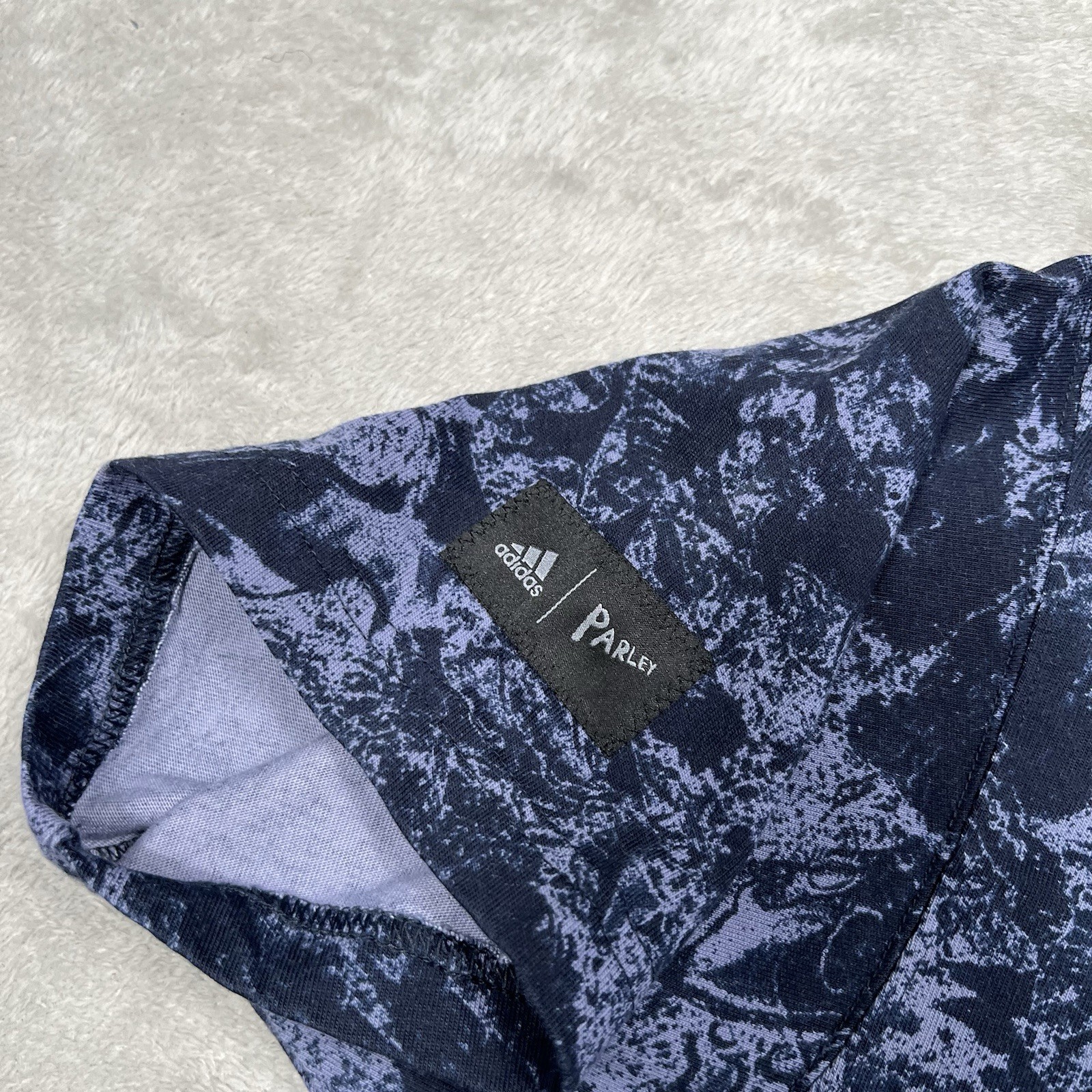 Adidas x Parley T Shirt Adult M Silver Violet AOP For The Oceans S/S Tee HR6995 gallery