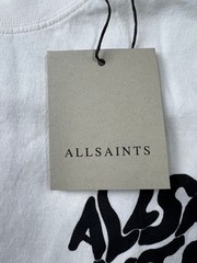 ALL SAINTS Orlando Logo Print Oversized T-Shirt Men’s Size M White