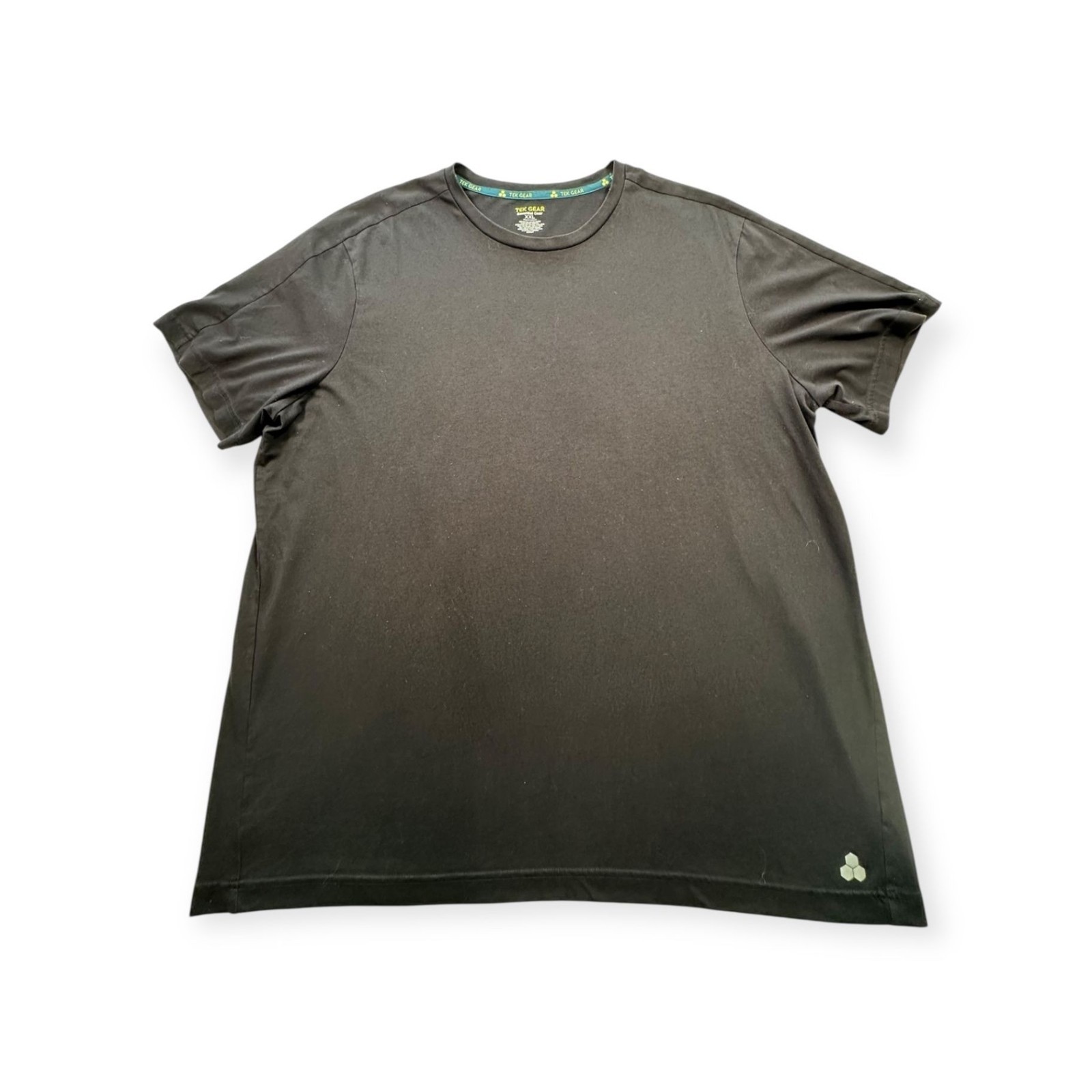 Tek Gear Black Crew Neck Short Sleeves Cotton Blend Men All Seasons T-Shirt XXL gallery