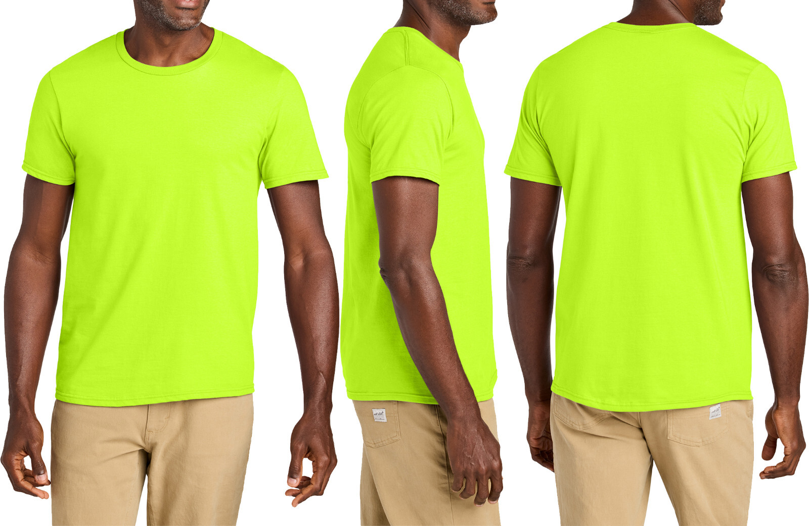 Mens Jerzees 100% Cotton Safety Green Orange T-Shirt Classic Fit Tee S-5XL NEW! gallery