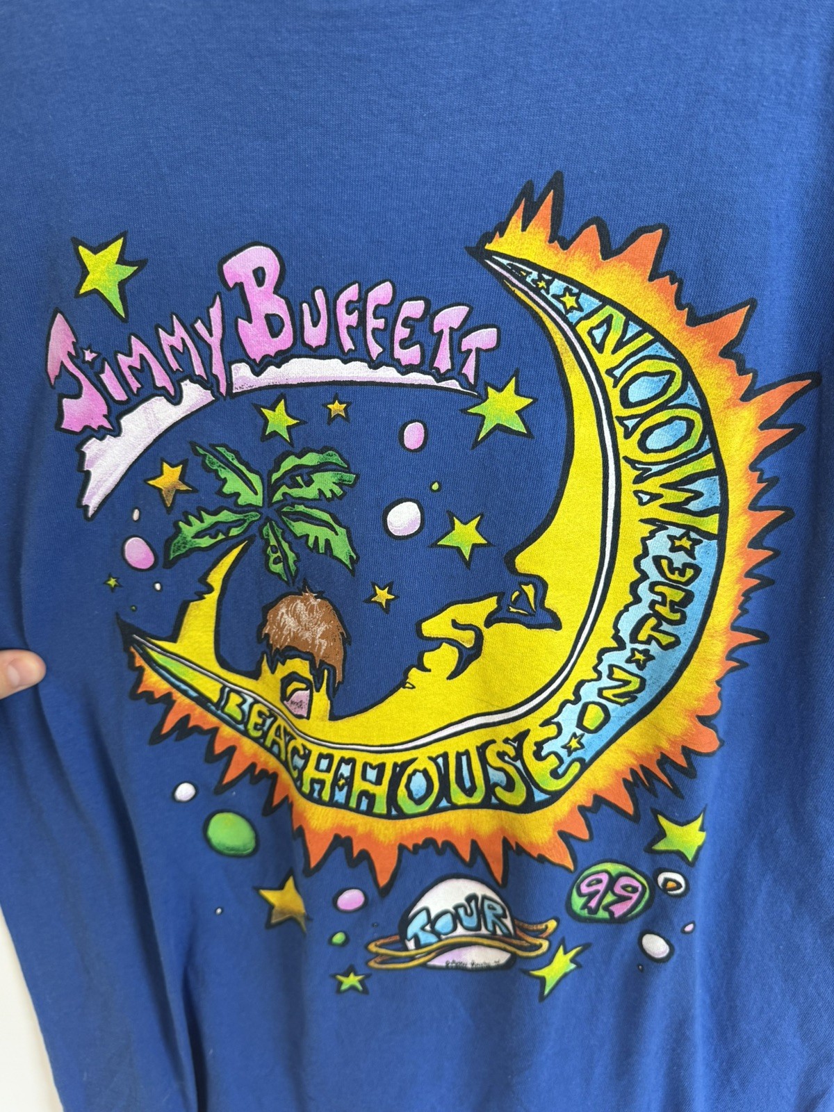 Jimmy Buffett Shirt XL 90s 00s Beach House On The Moon Band Concert Tour Tee gallery