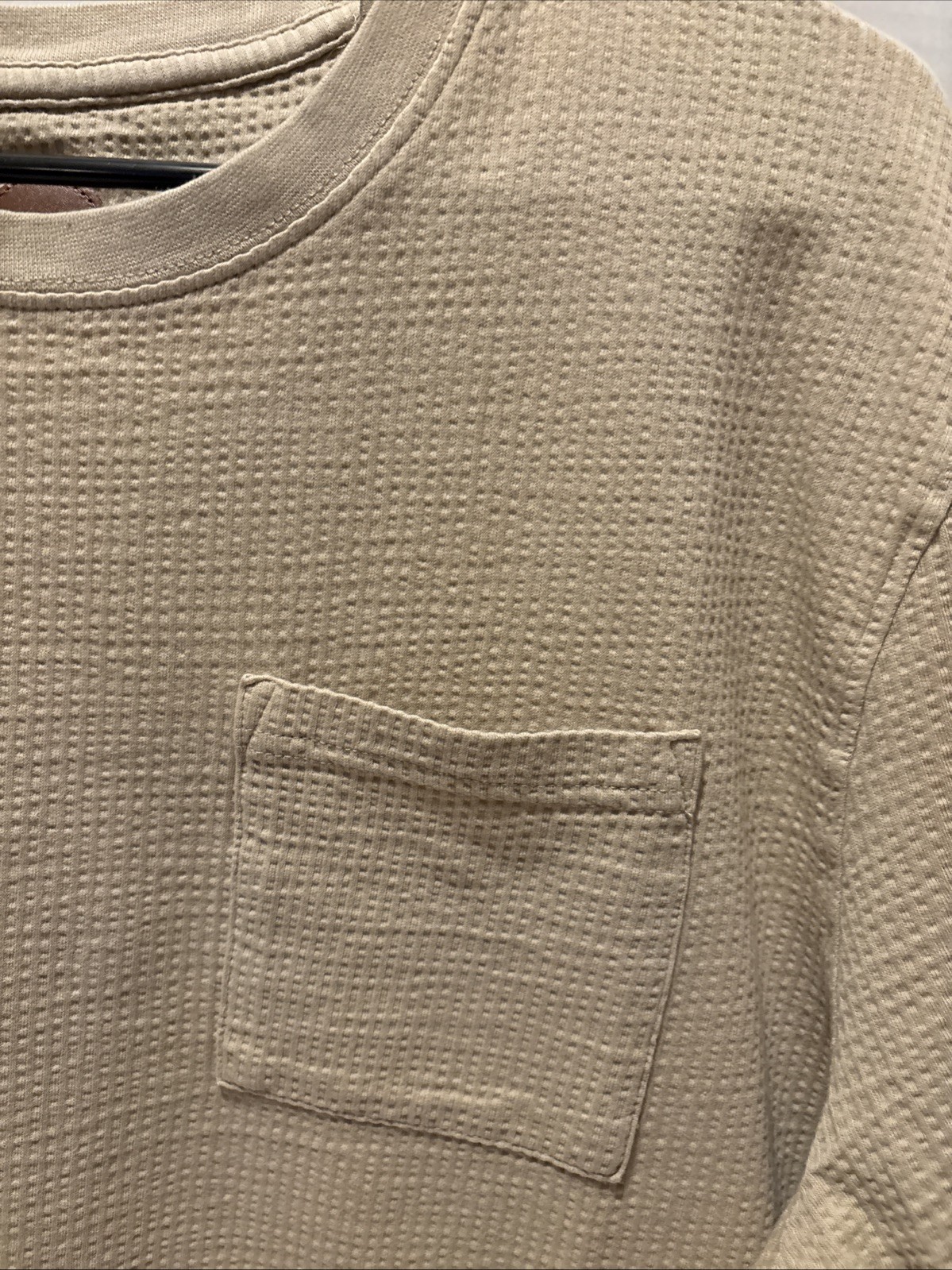 Common People Waffle Knit Tee Shirt Ribbed Stone/Tan Size Large NWT $75 gallery