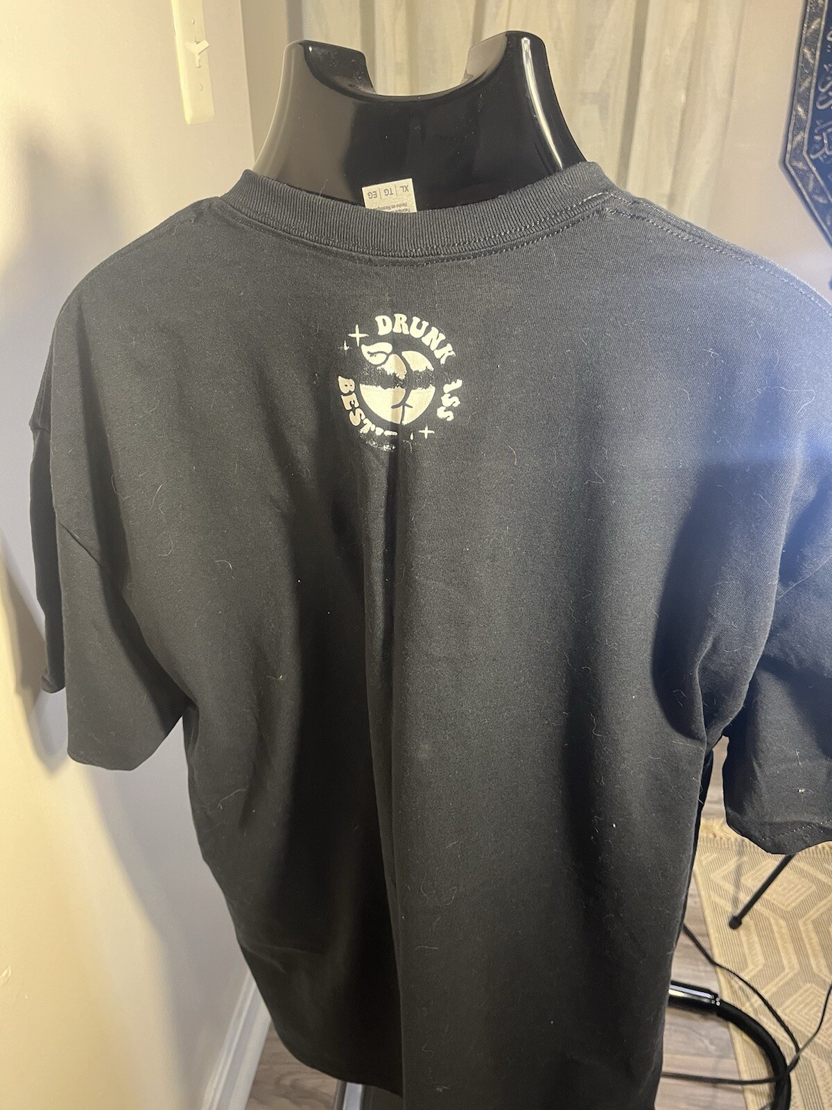 Gilden ,SOMEBODY'S DRUNK ASS BESTIE,Heavy Cotton T-Shirt Size XL Black New gallery
