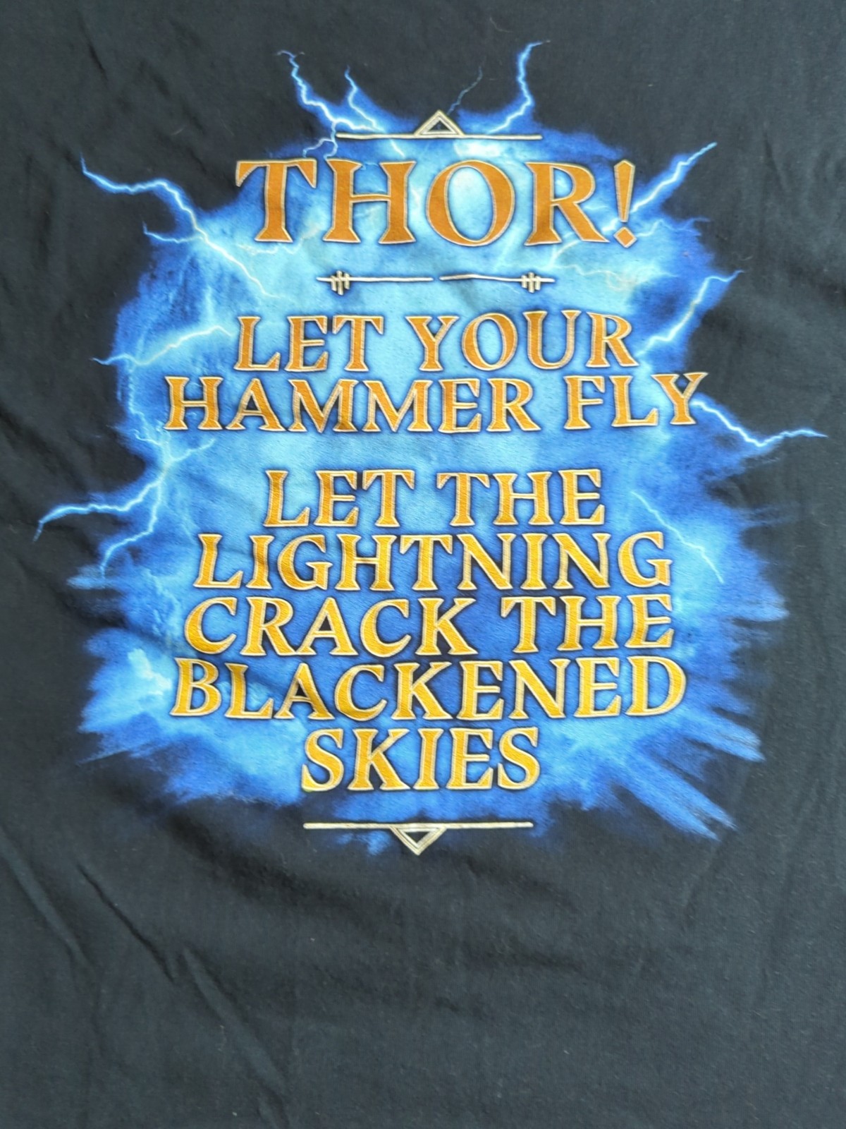 Amon Amarth Band T-Shirt Large Black Thor Let Your Hammer Fly Graphic Gildan Tee gallery