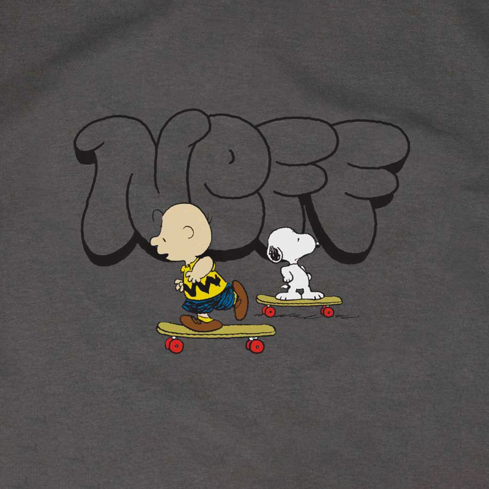 Neff Peanuts Men's Charlie Brown and Snoopy Skateboard Adventure T-Shirt gallery