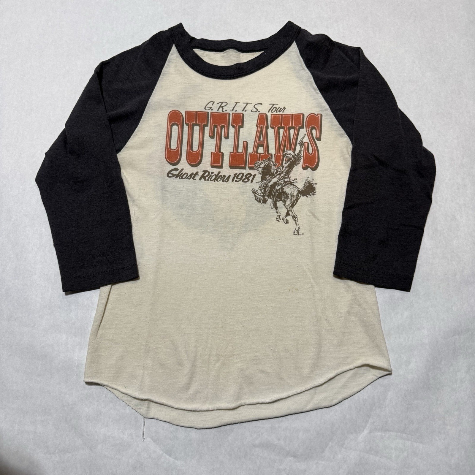 Vintage 80s Outlaws Raglan T Shirt Small Rock Concert 1981 Tour gallery