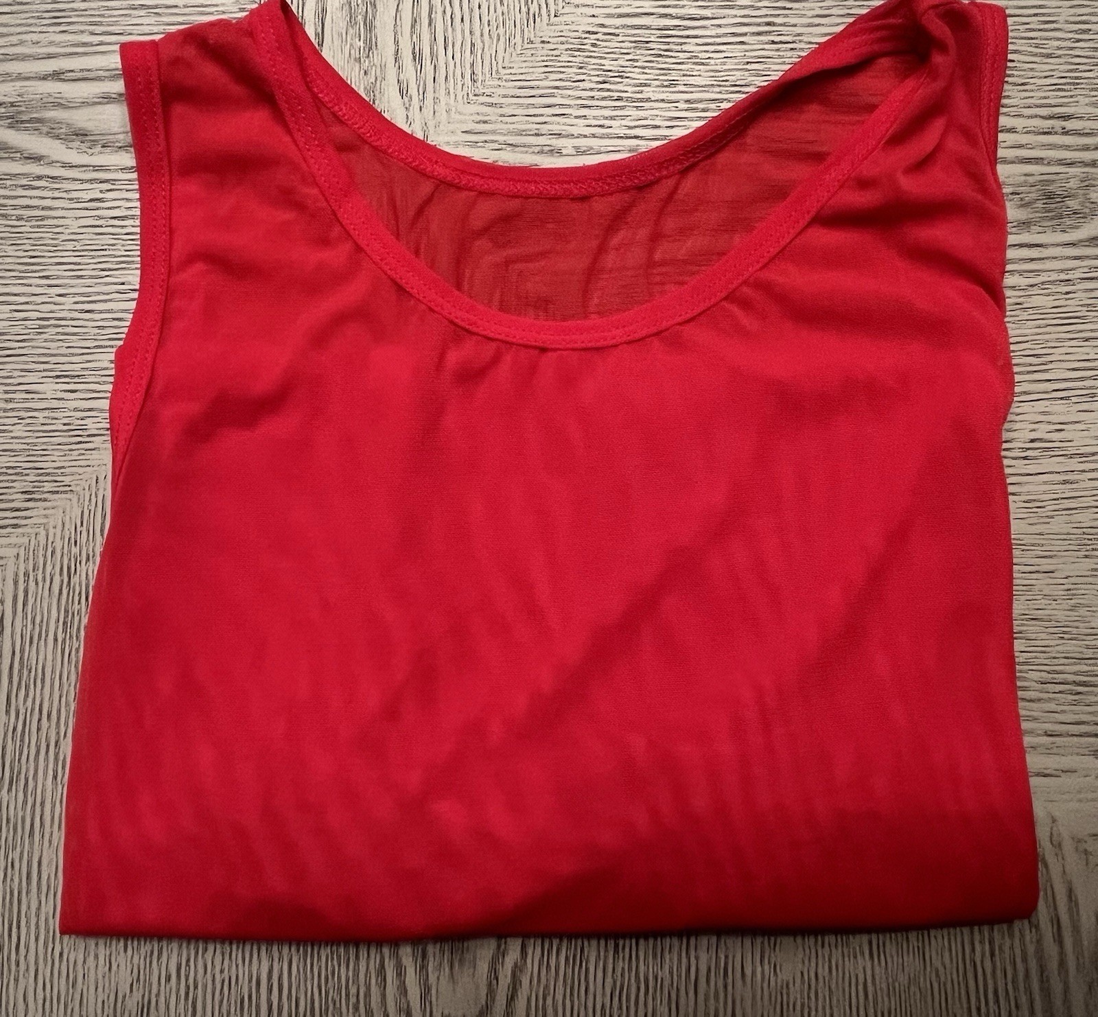 Go Softwear Men’s Sleeveless Red Mesh Tank Top Sz.XL See Through Fishnet gallery