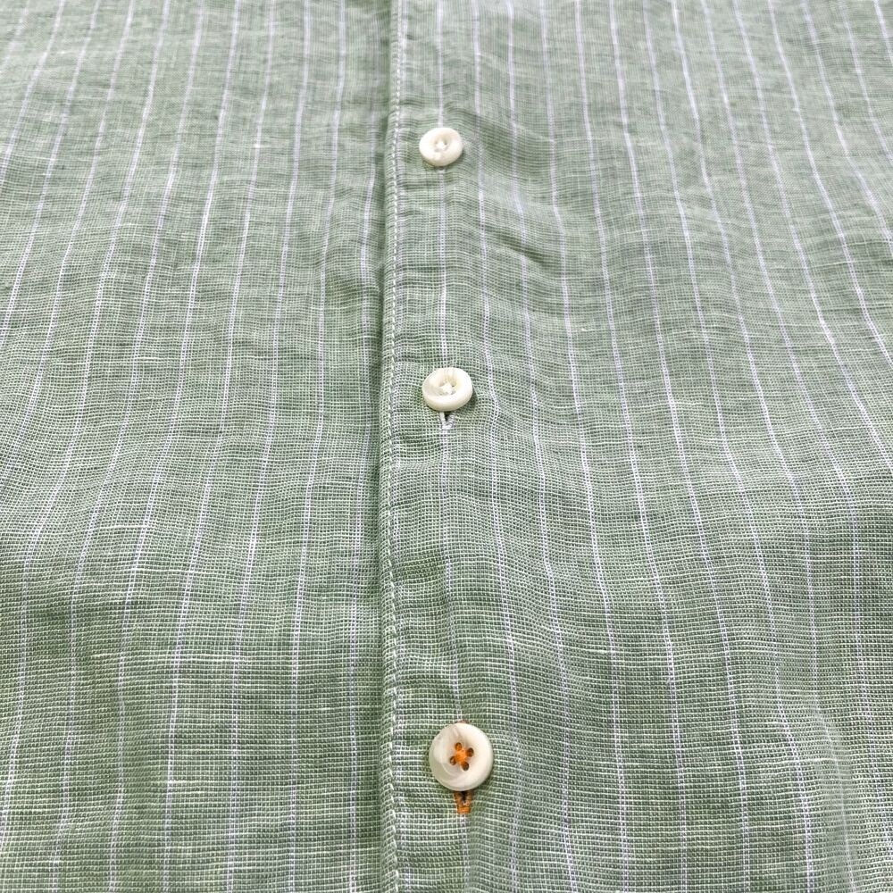 Tommy Bahama Relaxed 100% Linen Mint Green Long Sleeve Button Down Shirt 477 gallery