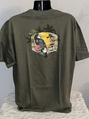 WELL WORN CHILL O’CLOCK TROPICAL 2 SIDED ISLAND TEE SHIRT MENS 2XL NWOT