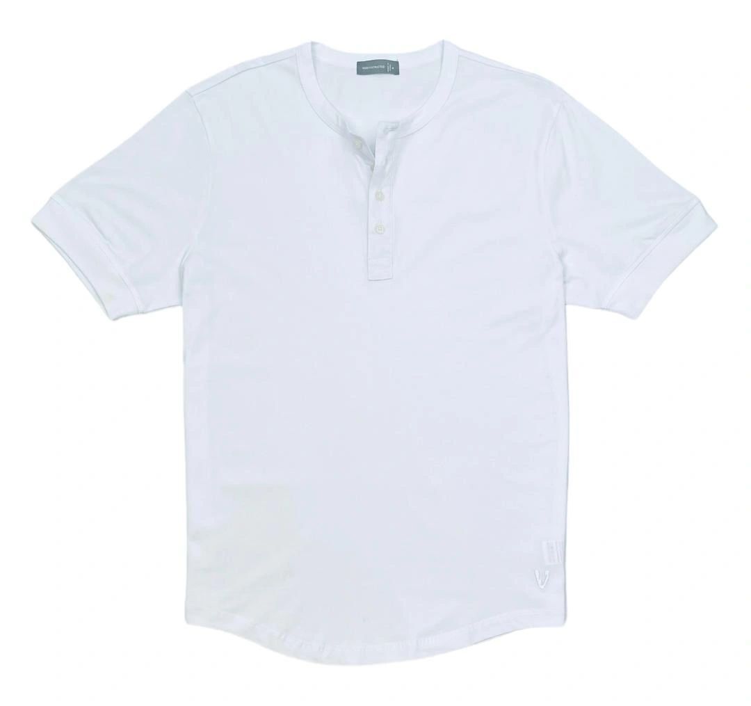 VarietyAthletics Mens Soft Pima Cotton Elastic Sleeve Cuff Henley T-Shirt gallery
