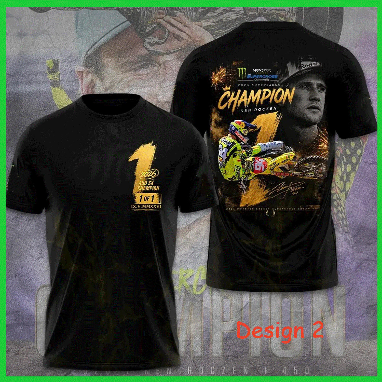 SALE OFF - Ken Roczen 450SX 2026 Champion Graphic T Shirt gallery