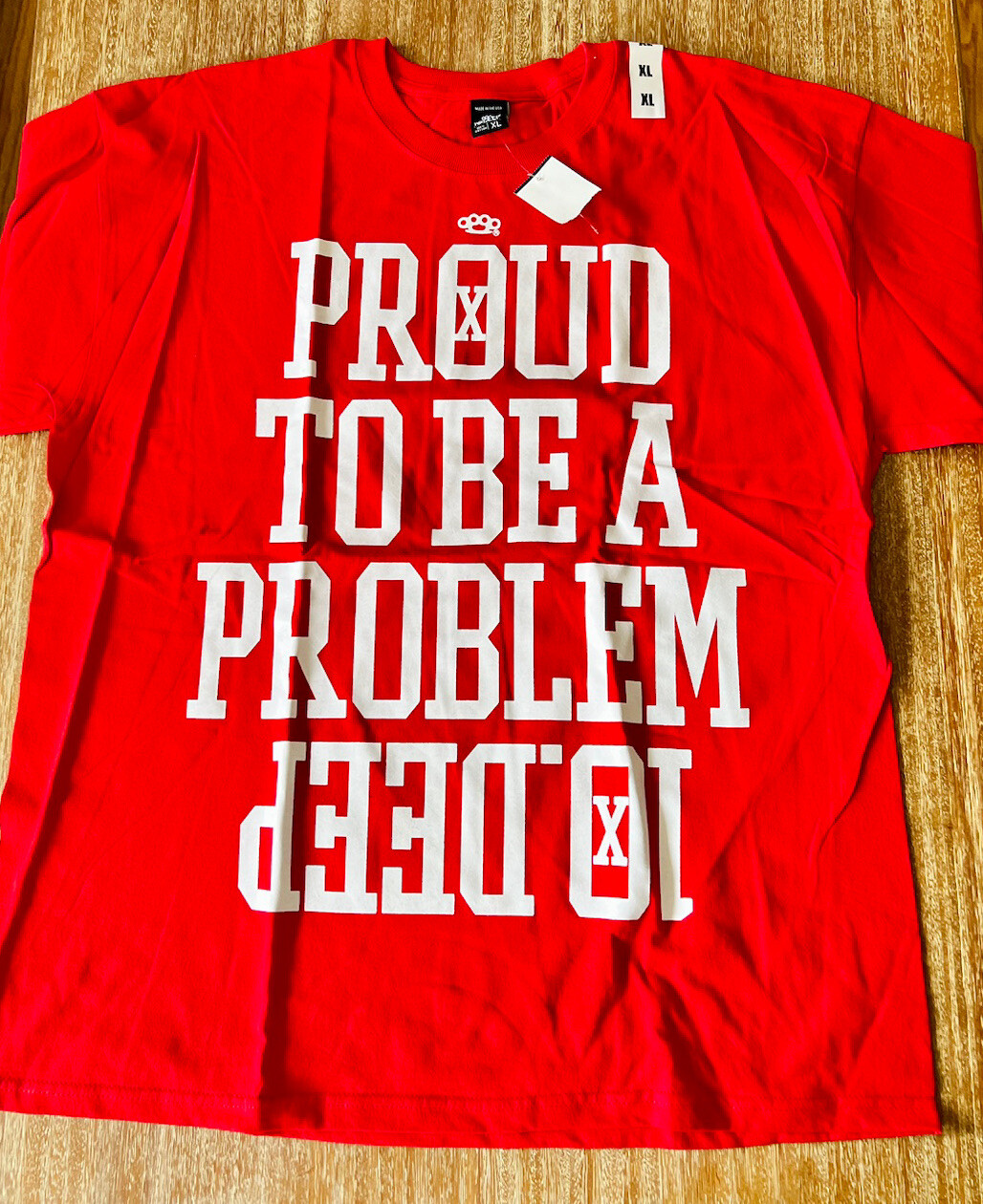 NEW 10 Deep T-shirt Tee Shirt XL Extra Large Red White Proud Problems 10.Deep DS