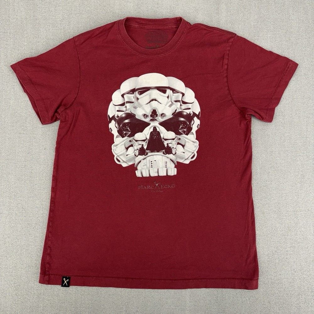 Y2K Marc Ecko Cut & Sew Star Wars Shirt M Vader Stormtrooper Skull Vintage Tee