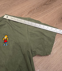 Vintage Bart Simpson Embroidered T-Shirt Green Fox Men’s Size Large
