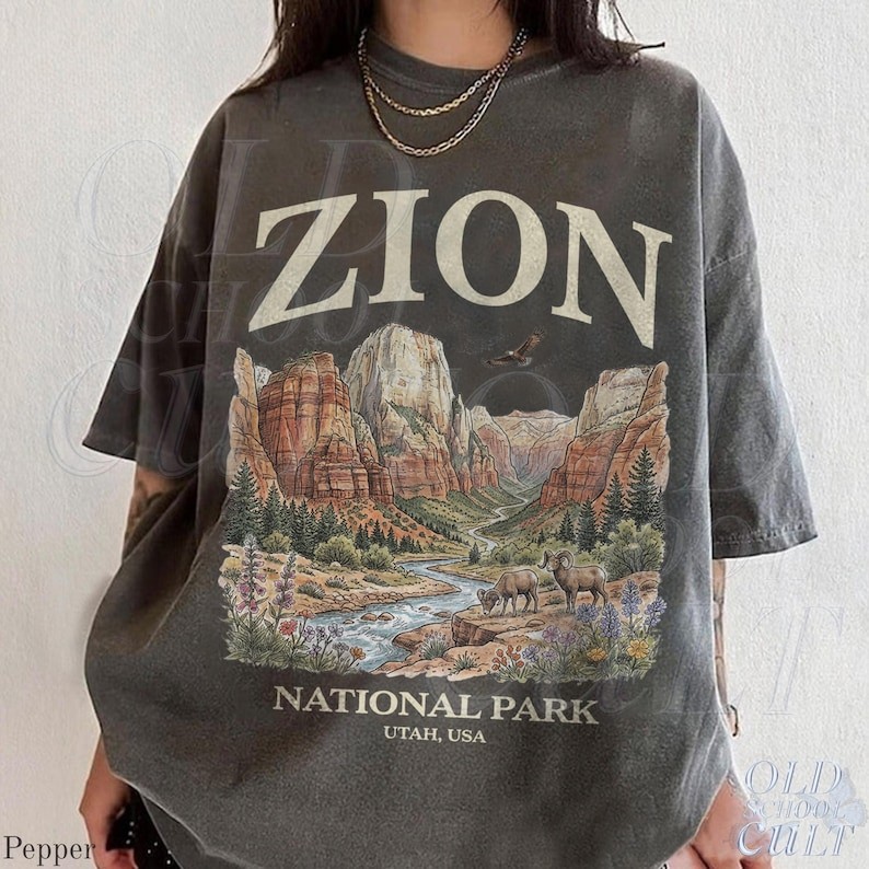 Zion National Park Vintage 90s Graphic T-Shirt Canyon Retro Tee gallery