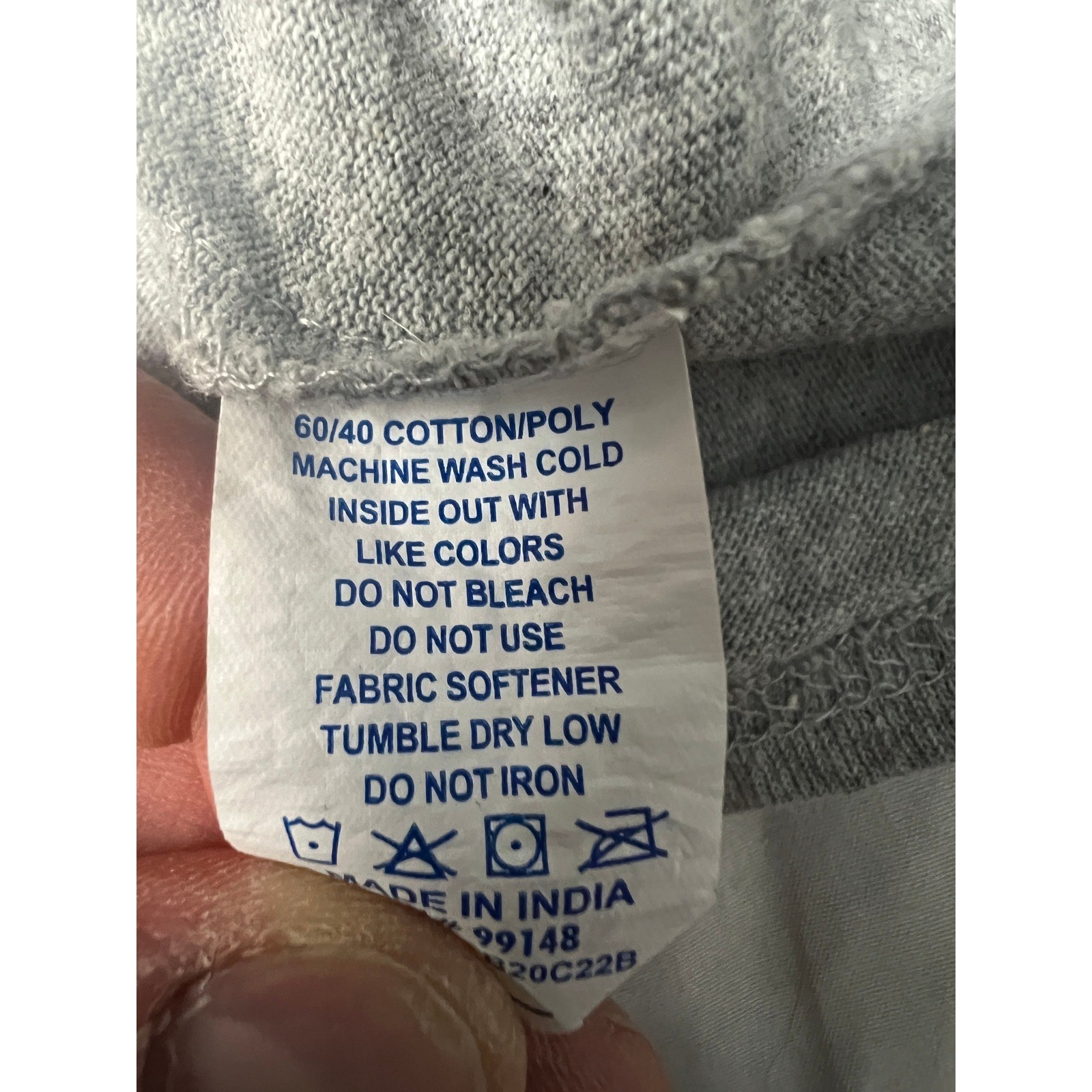 Brisco Brands Gray Im Fine Everything Is Fine Christmas Lights Novelty T-Shirt M gallery