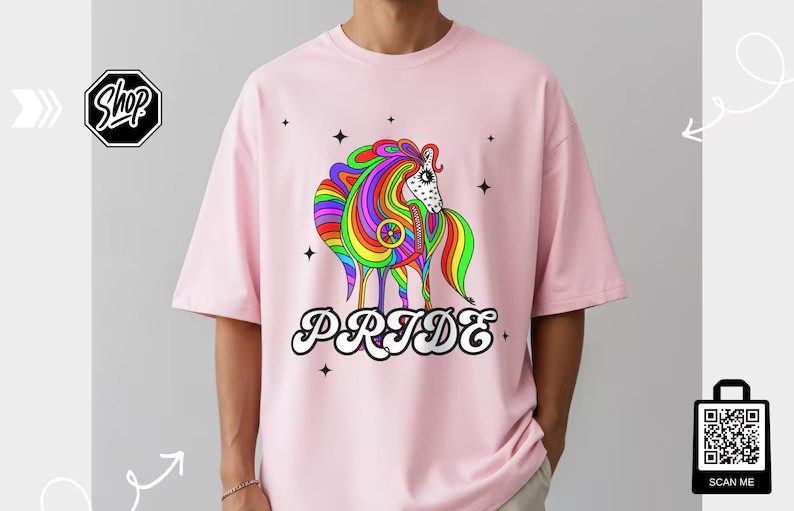 Rainbow Unicorn Pride T-Shirt | LGBTQ+ Rainbow Graphic Tee gallery