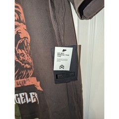 RawGear Shirt Mens Size Small Split Tee Black Green Skull Lion Streetwear