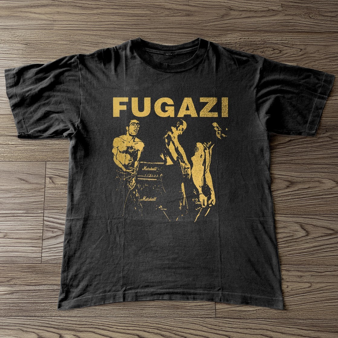 HOT! Fugazi Punk Band Retro Style Black Cotton T-shirt Size S-5XL gallery