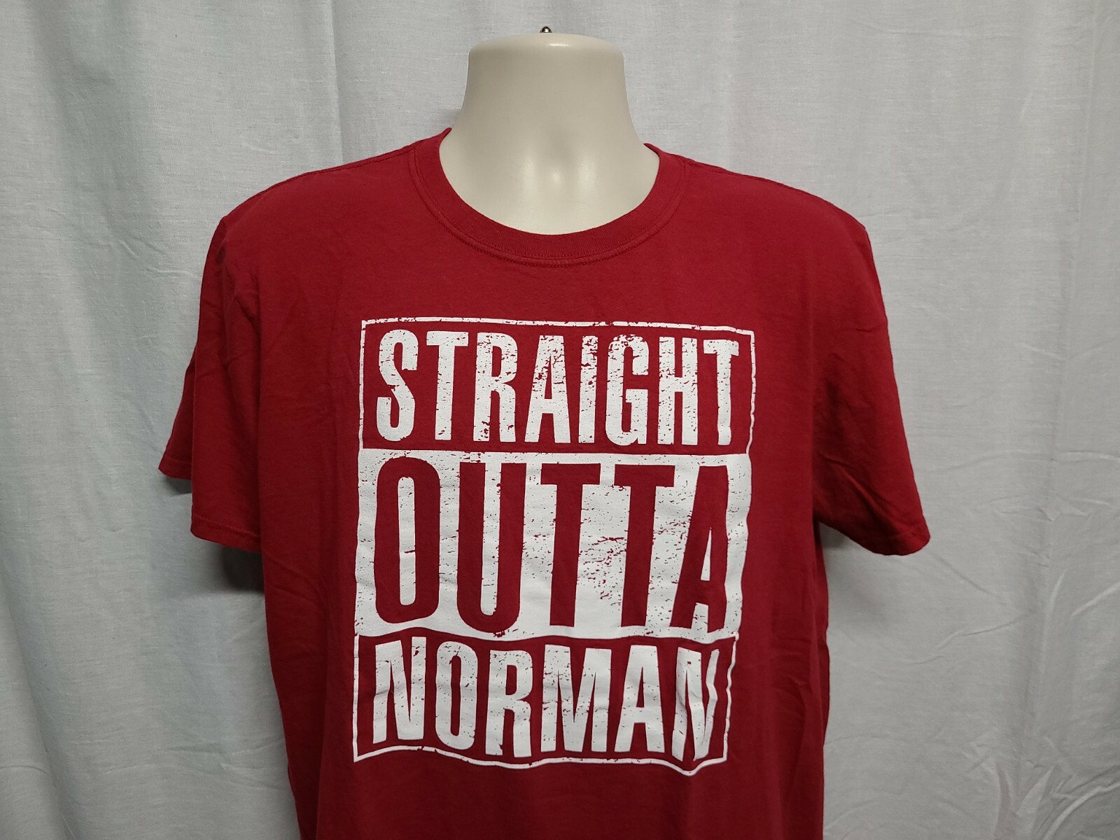 Straight Outta Norman Adult Large Burgundy TShirt gallery