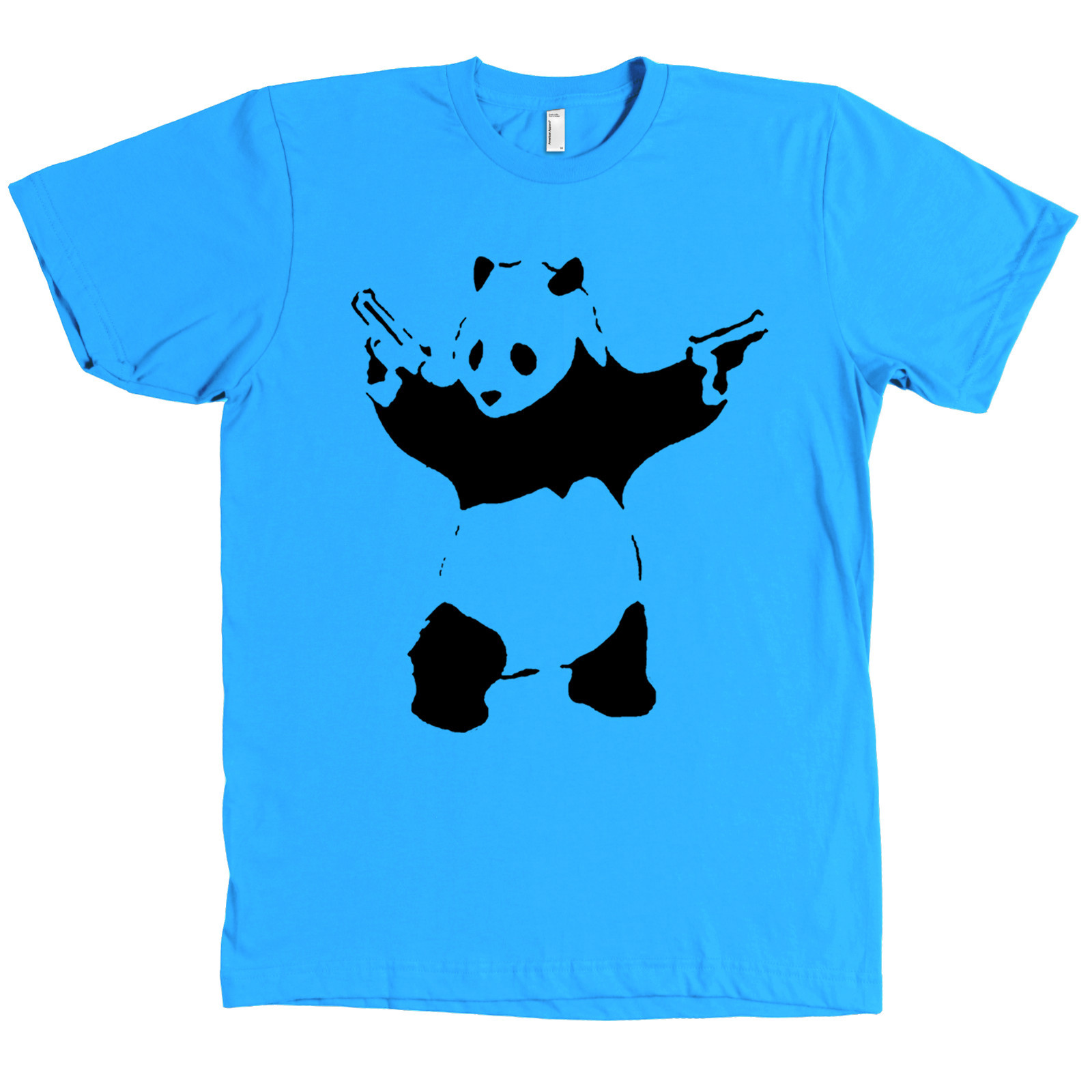 Banksy Panda With Guns Stencil Bella + Canvas Shirt - MANY COLORS gallery