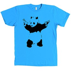 Banksy Panda With Guns Stencil Bella + Canvas Shirt – MANY COLORS