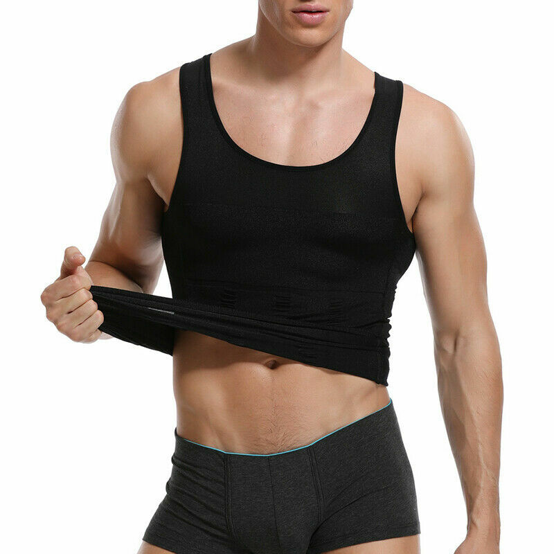 Men’s Slimming Body Shaper Workout Shirt Muscle Sleeveless Bodybuilding Tank Top