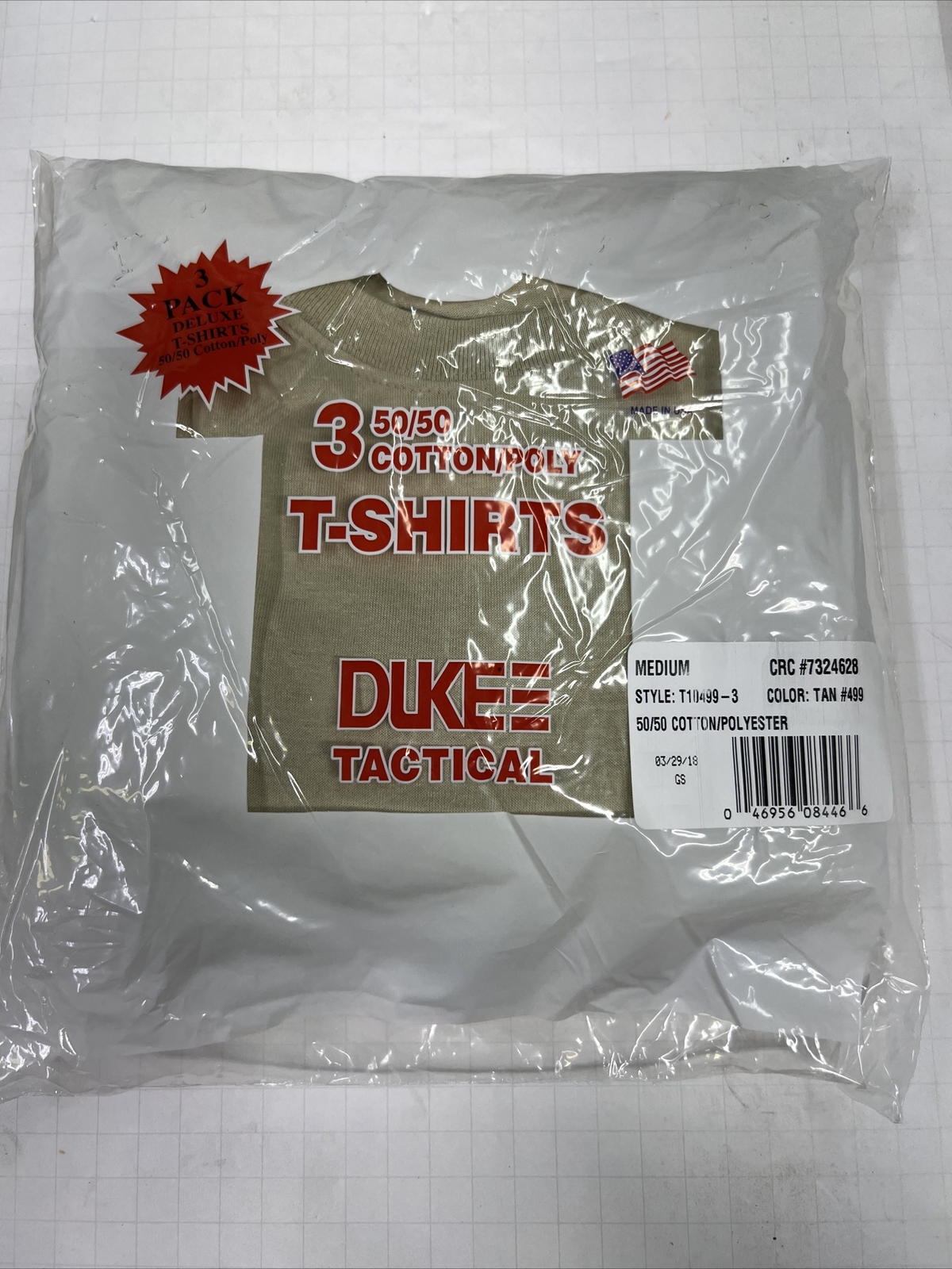 USGI Army Duke Sand 50-50 Crewneck Uniform Tactical T-shirt USA Medium 3pk NEW gallery