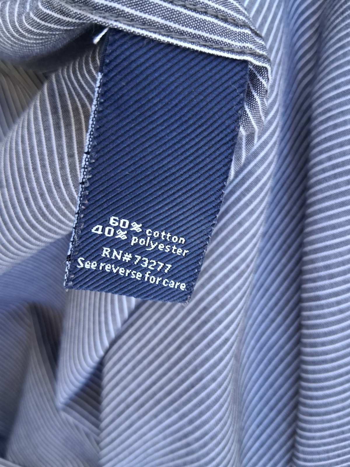 Croft & Barrow Men’s Gray Striped Broadcloth Button-Up Shirt Long Sleeve 17.5 36 gallery