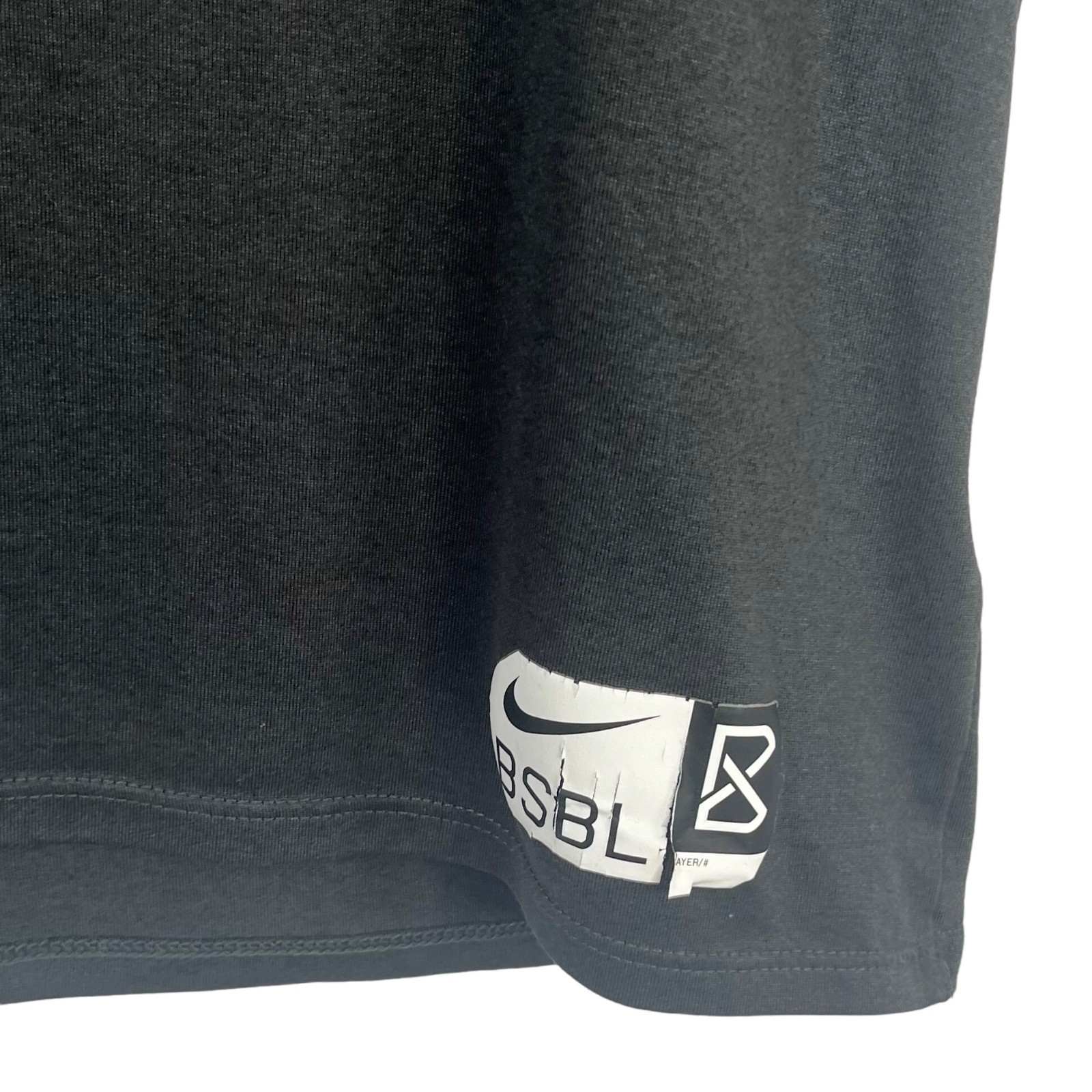 Nike Baseball Tshirt Mens Large Black Gray 3/4 Sleeves Activewear Casual gallery
