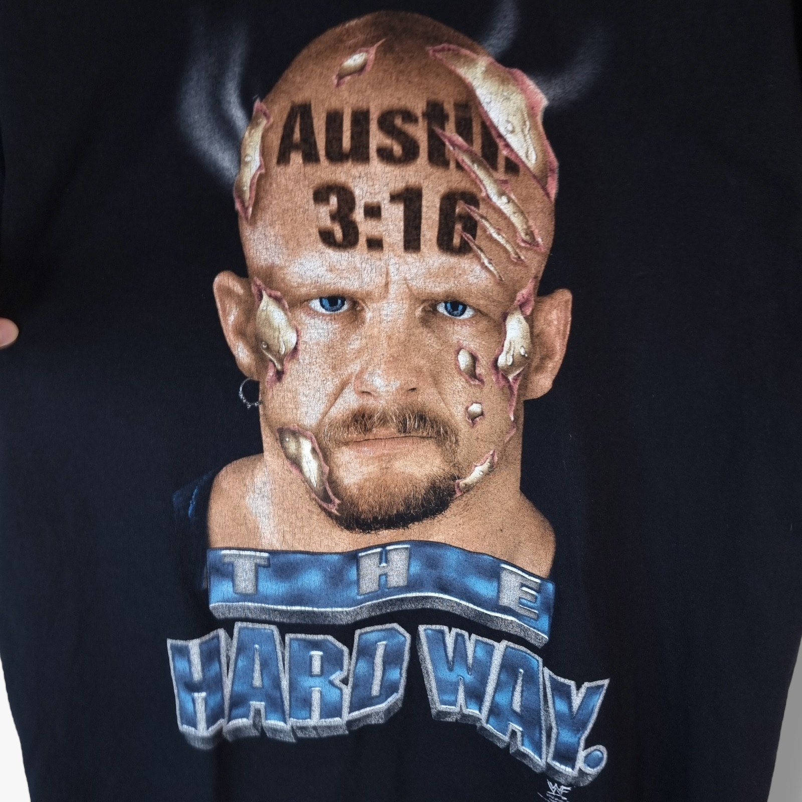 VINTAGE Stone Cold Steve Austin 3:16 1998 T-Shirt Extra Large XL Mens Black VTG gallery