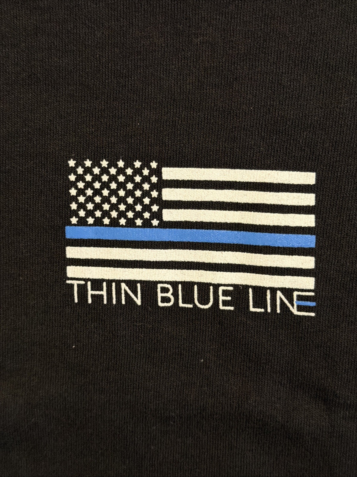 Delta Pro Weight Thin Blue Line Back The Blue Black T-Shirt Unisex Size XL New. gallery
