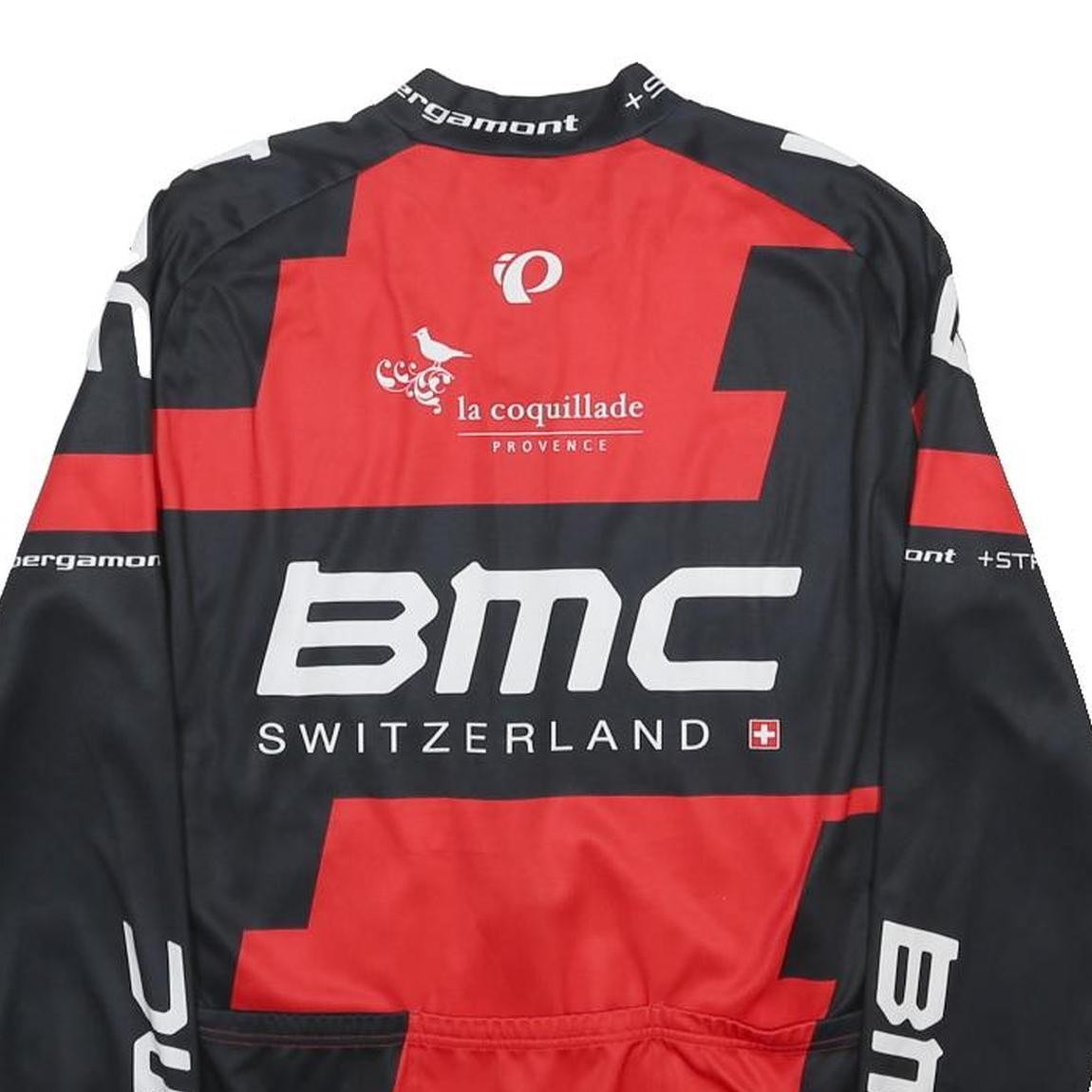 PEARL IZUMI Mens Black & Red BMC Switzerland Cycling Jersey L Long Sleeve Crew gallery