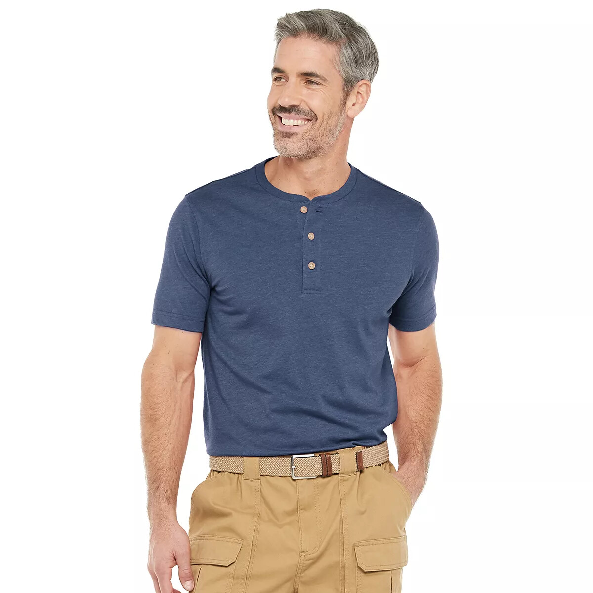 Men's Croft & Barrow® Classic-Fit Extra Soft Easy-Care Henley Regular Size S gallery