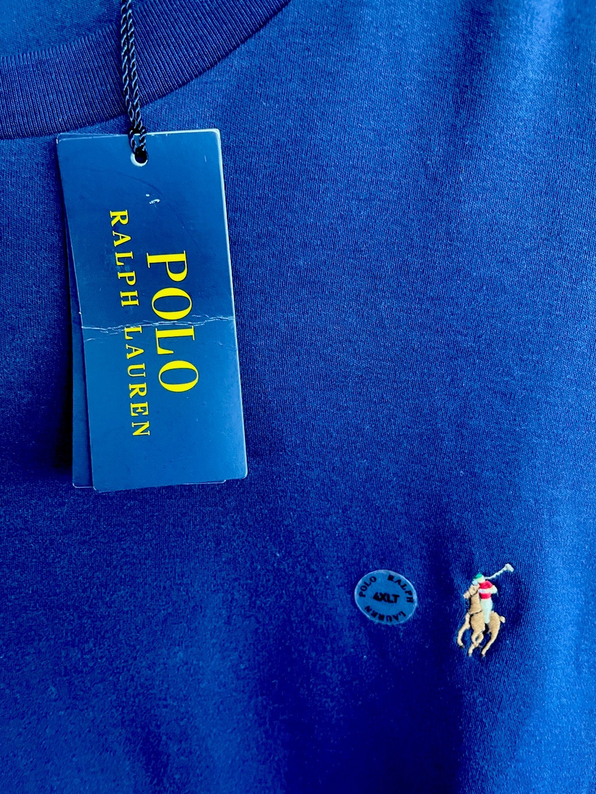 Polo Ralph Lauren Blue Soft Touch Cotton T-shirt 4XLT Mlt Color Pony Lounge Prep gallery