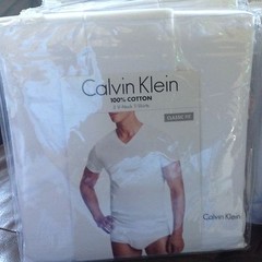 Calvin Klein Classic Crew or V Neck Tees S M L XL Blues Greens Gray Black White