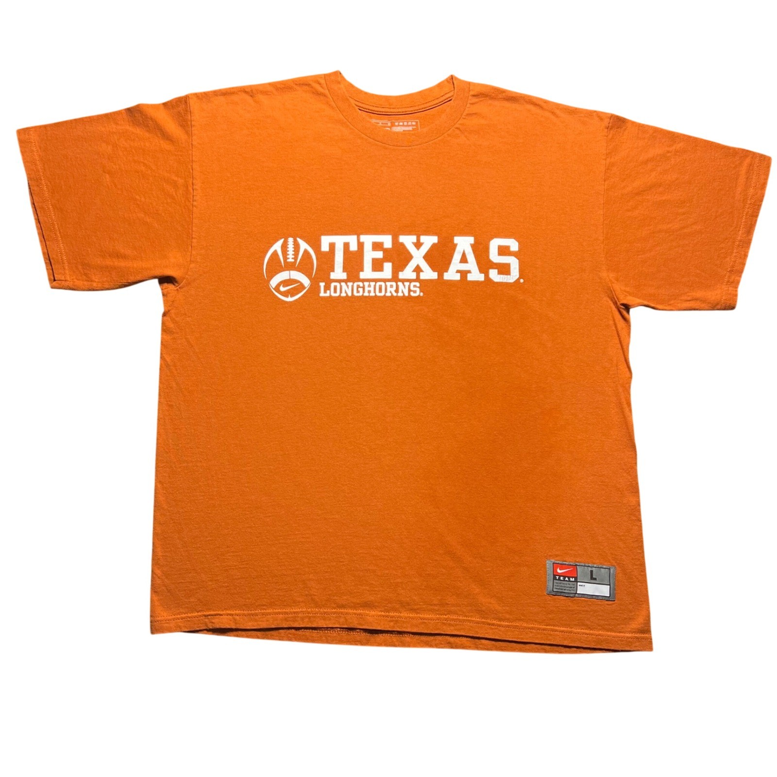 Vintage Y2K Nike Team Texas Longhorns T Shirt Mens Large Burnt Orange NCAA UT gallery